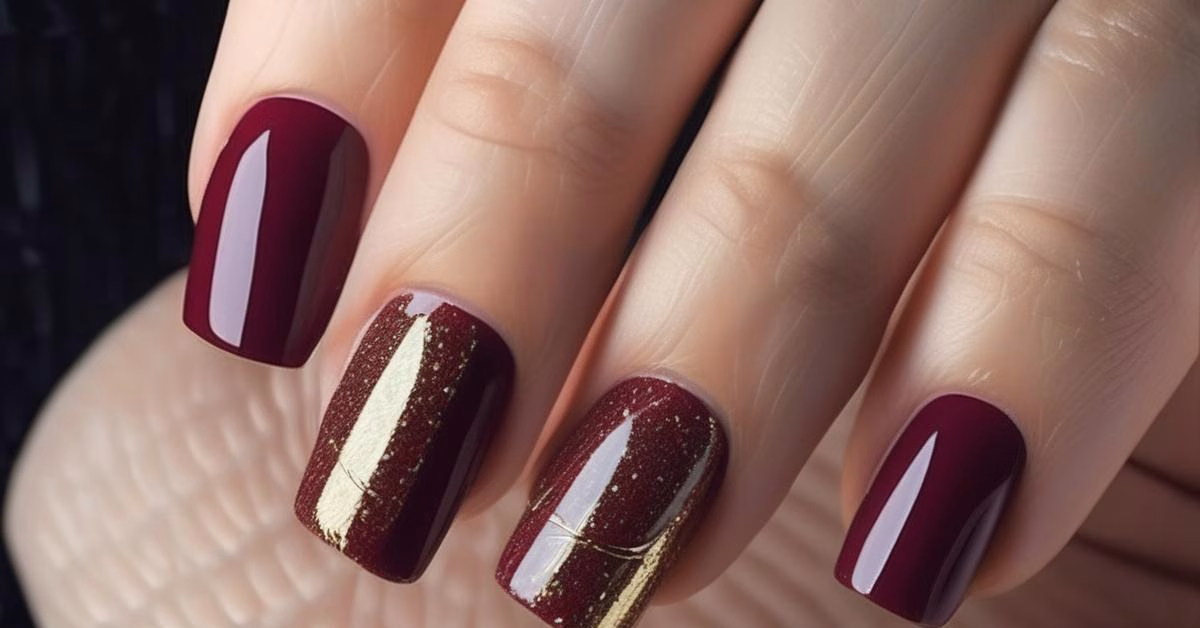Bordowe paznokcie ze zdobieniem – inspiracje, trendy i modny manicure!